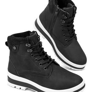 Women’s Waterproof Fur Lined Winter Platform Combat Boots